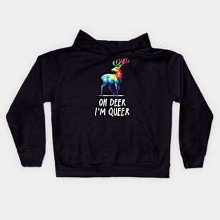 Oh Deer I'm Queer Pride LGBT Kids Hoodie